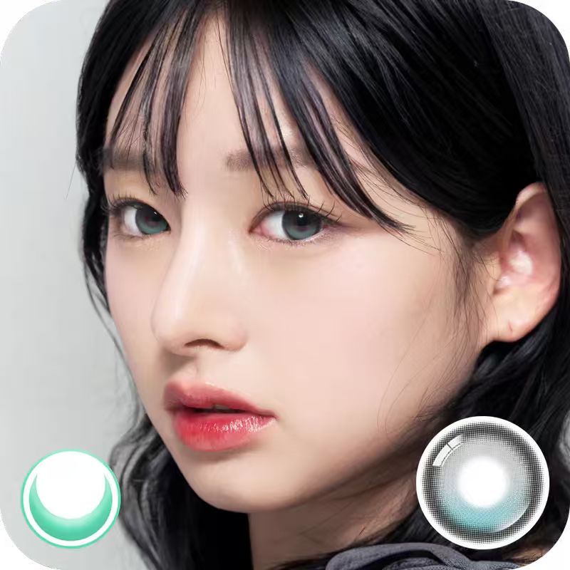 [13.8mm] Lenbling Big Pureble 1 Month Ocean Blue｜Monthly Disposable Colored Contact Lens | 2pcs