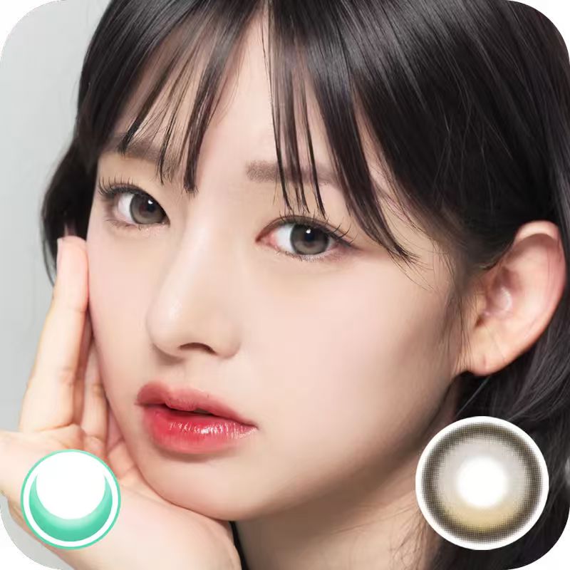 [13.8mm] Lenbling Big Pureble 1 Month Ash Brown｜Monthly Disposable Colored Contact Lens | 2pcs
