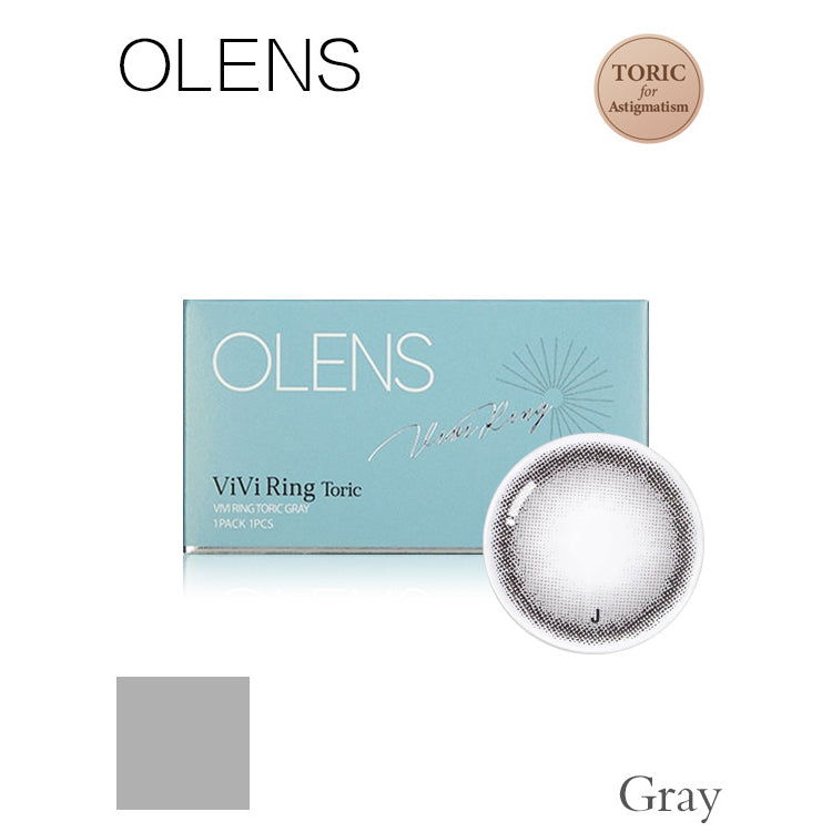OLENS Viviviring  Toric 1 Month Gray｜Monthly Disposable Astigmatism Colored Contact Lens | 1pcs
