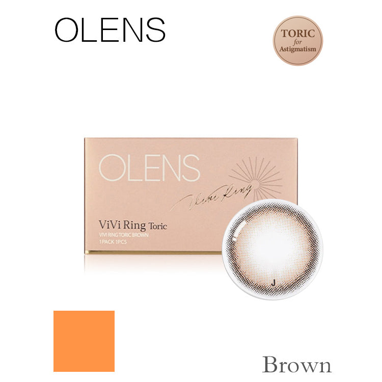 OLENS Viviviring  Toric 1 Month Brown｜Monthly Disposable Astigmatism Colored Contact Lens | 1pcs