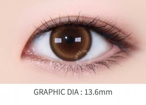 LENSME EYE FOUR CAT BROWN 2P 1MONTH