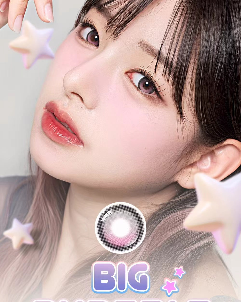 [13.8mm] Lenbling Big Pureble 1 Month Pastel Pink｜Monthly Disposable Colored Contact Lens | 2pcs