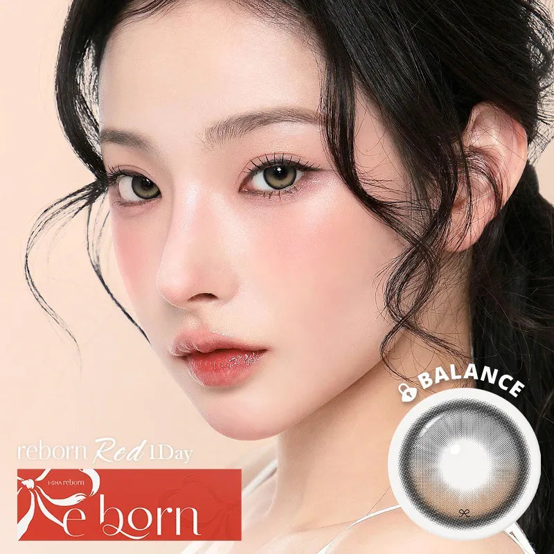 I-SHA Reborn Red 1 Day Creamy Brown｜Daily Disposable Colored Silicone Hydrogel Contact Lens｜10pcs