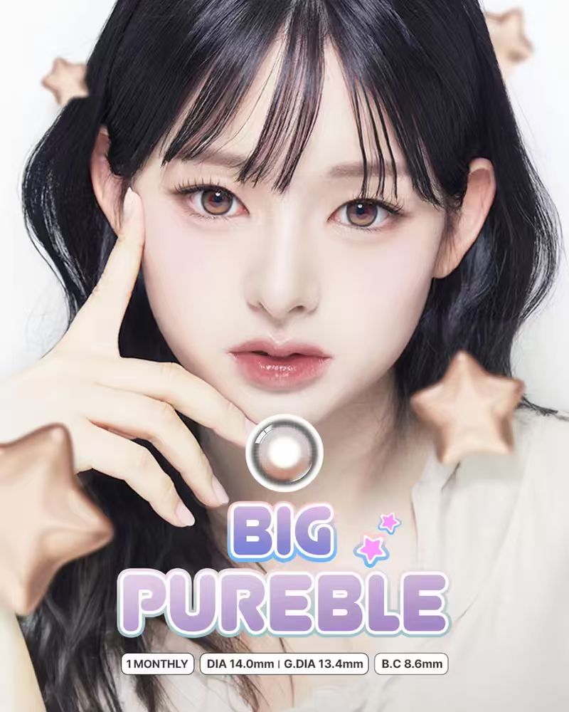 [13.8mm] Lenbling Big Pureble 1 Month Mocha Choco｜Monthly Disposable Colored Contact Lens | 2pcs